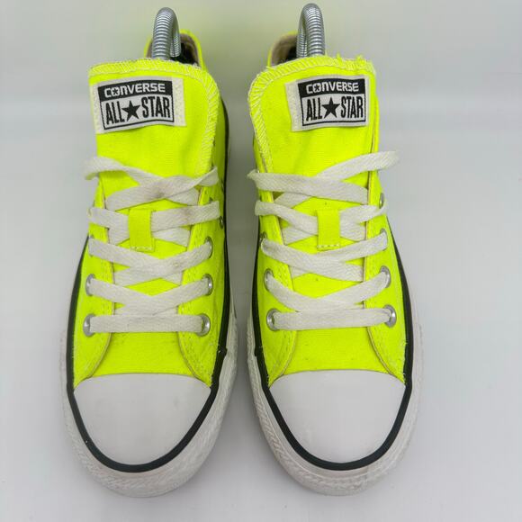Converse All Star Neon Yellow Low Top Fashion Sneakers Womens Size 8 Mens 6 - Picture 5 of 13